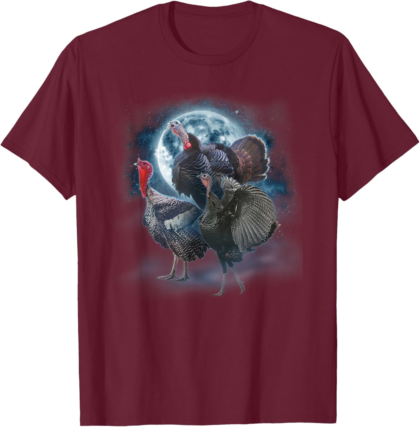 Howling at the Moon Shirt - Funny Turkey Shirts - Turkey T-Shirt - T-Shirt | Maroon