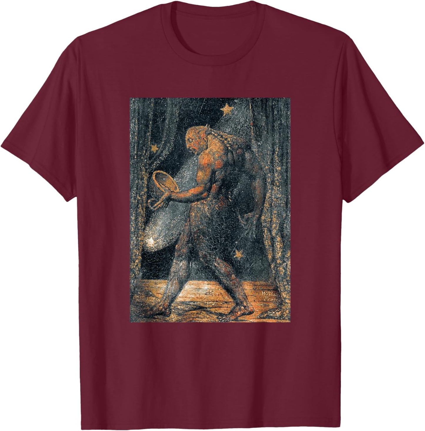 The Ghost of a Flea William Blake Romanticism Painting T-Shirt - T-Shirt | Maroon