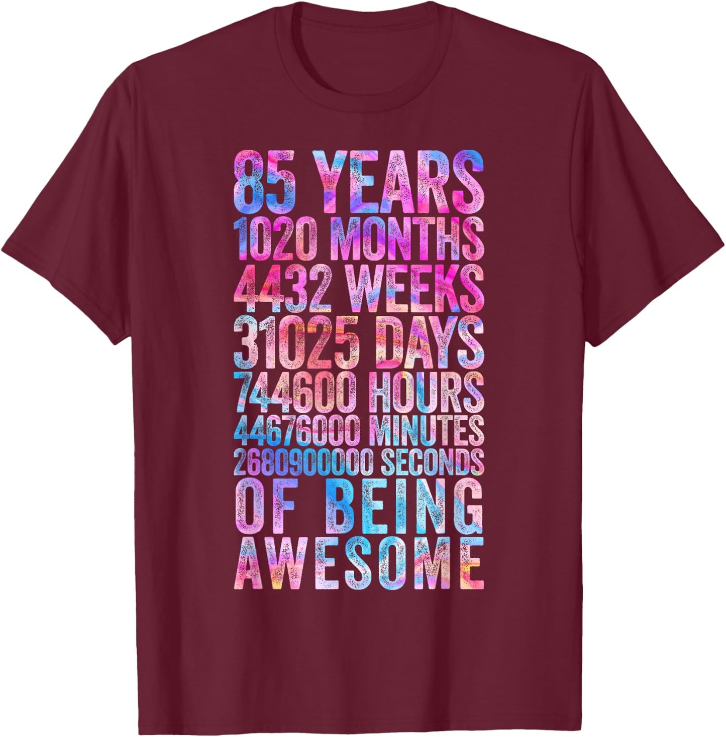 Funny 85th Birthday Shirt Old Meter Funny 85 Year Old Gifts T-Shirt - T-Shirt | Maroon