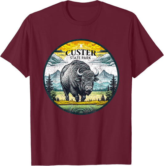 Custer State Park T-Shirt - T-Shirt | Maroon