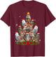 Owl Christmas Tree Owl Xmas Lights Cute Christmas Matching T-Shirt - T-Shirt | Maroon