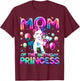 Mom of the Birthday Princess Girl Flossing Unicorn Mommy T-Shirt - T-Shirt | Maroon