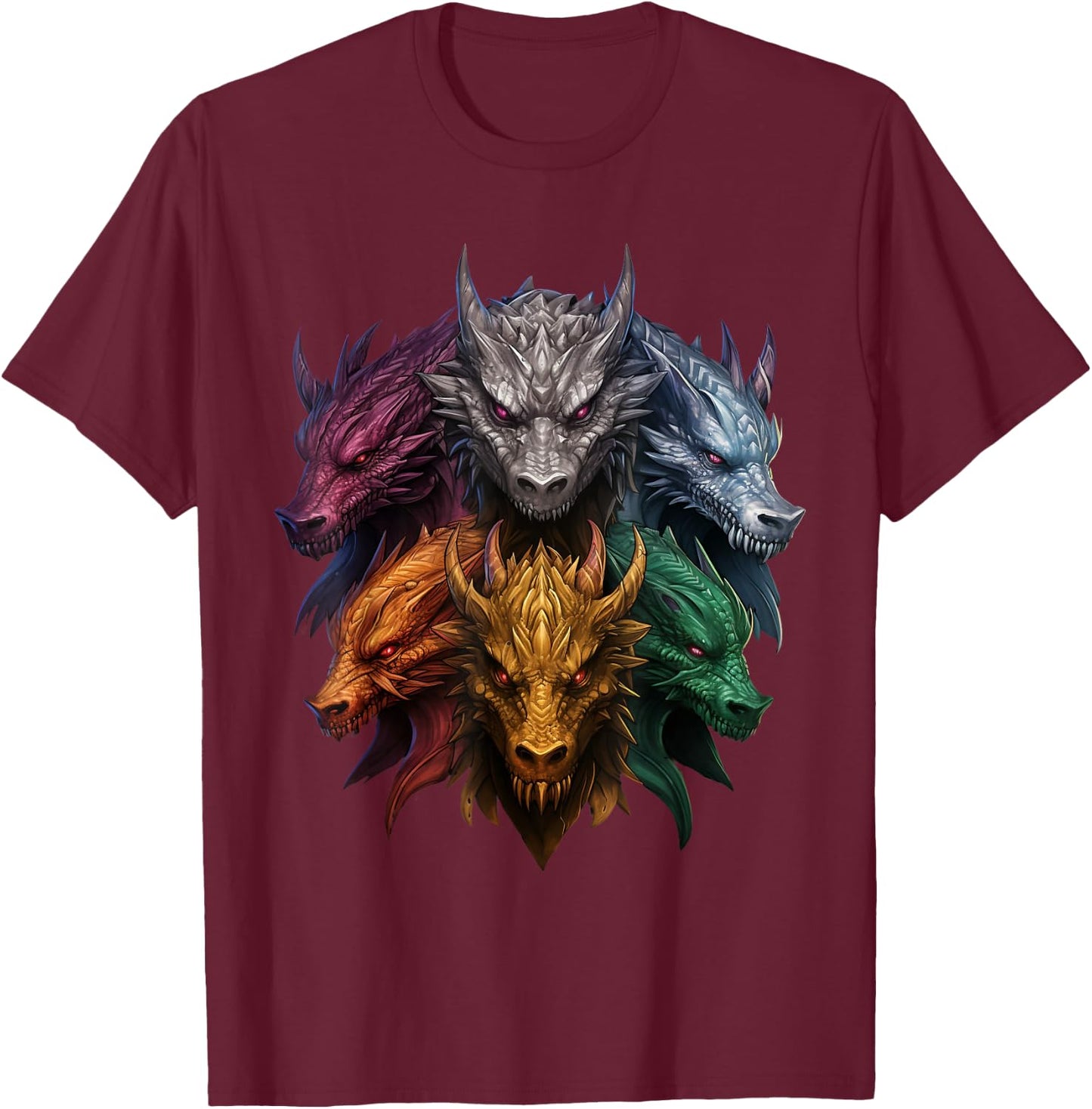 Dragon Lovers Dragon Types Women Men Girls Boys Dragons T-Shirt - T-Shirt | Maroon