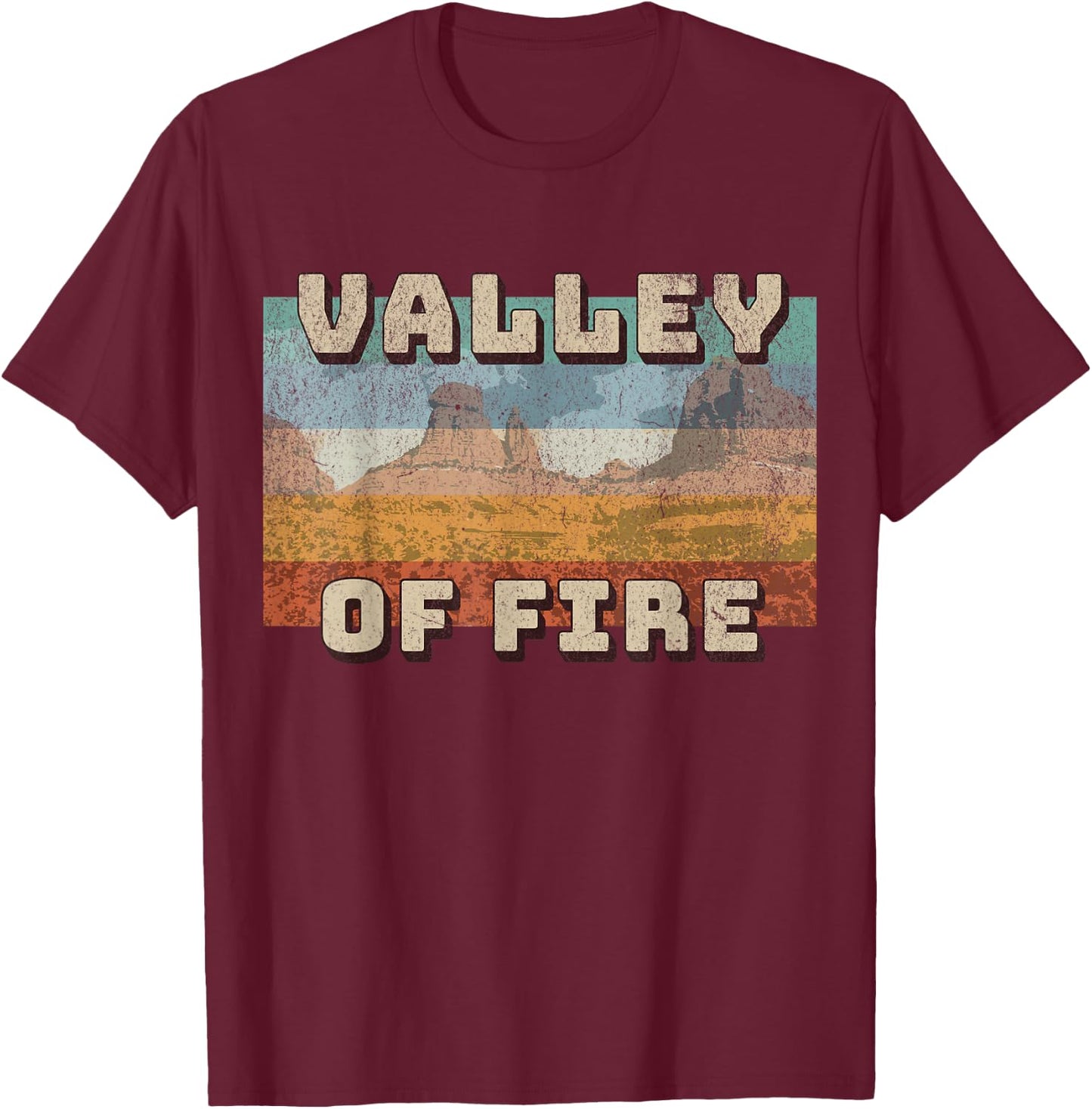 Valley Of Fire State Park T-Shirt - T-Shirt | Maroon