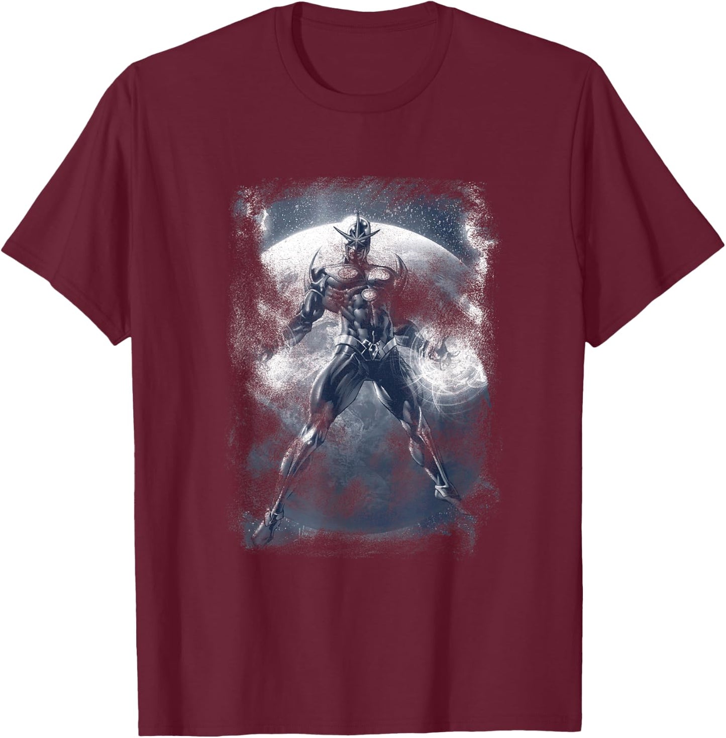 Marvel Comics Retro Classic Nova In Space Distressed Shot T-Shirt - T-Shirt | Maroon