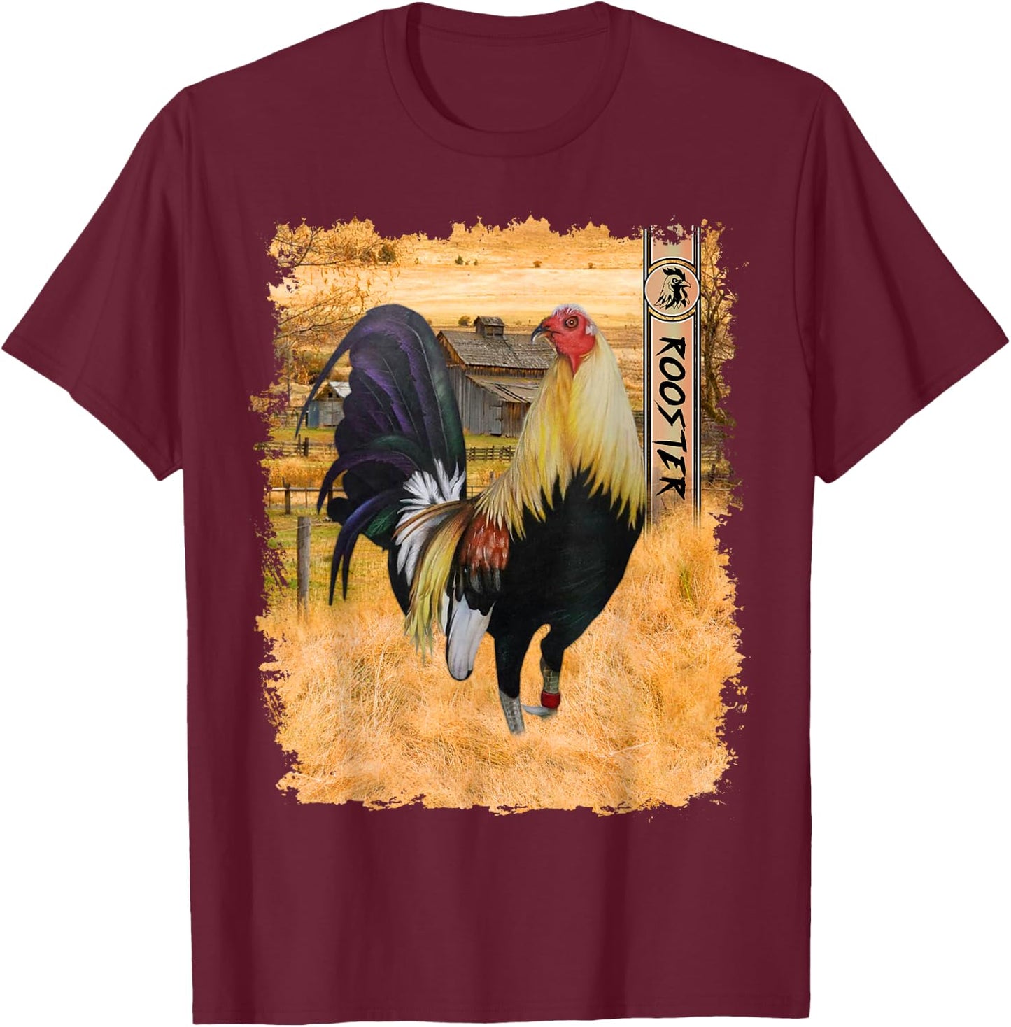 Vintage Rooster Cockfighting Soy Gallero T-Shirt - T-Shirt | Maroon