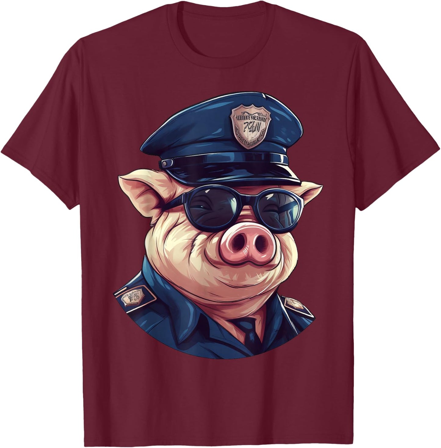 Piggy Fans -Kids Animal Theme , Black, Small T-Shirt - T-Shirt | Maroon
