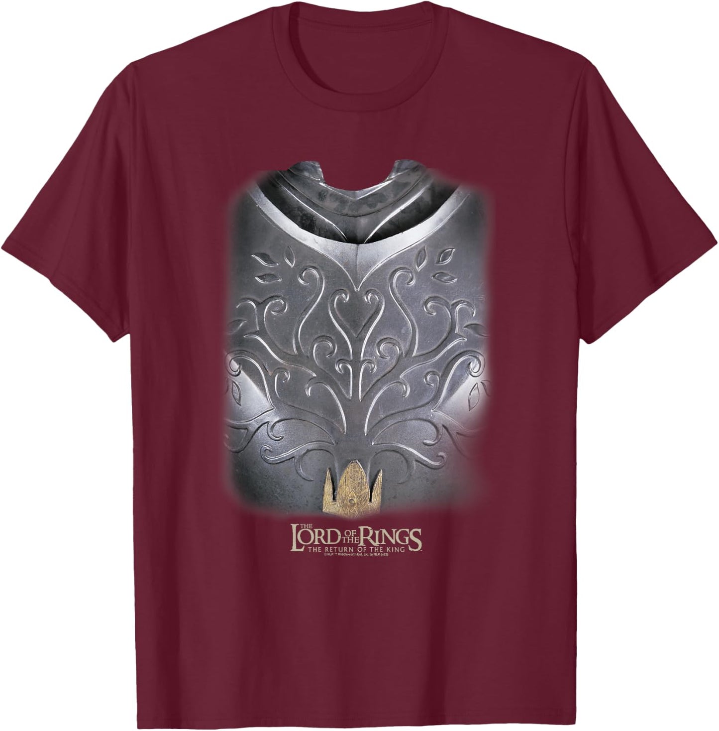 The Lord of the Rings The Return Of The King Gondor Armor T-Shirt - T-Shirt | Maroon