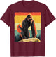 Cool Gorilla Design Women Primate Gorilla Animal T-Shirt - T-Shirt | Maroon