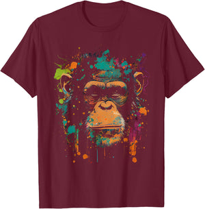 Chimpanzee Monkey Safari Favourite Animal Fan Chimpanzee Fan T-Shirt - T-Shirt | Maroon