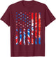 Vintage Red White and Blue Tie Dye American Flag T-Shirt - T-Shirt | Maroon