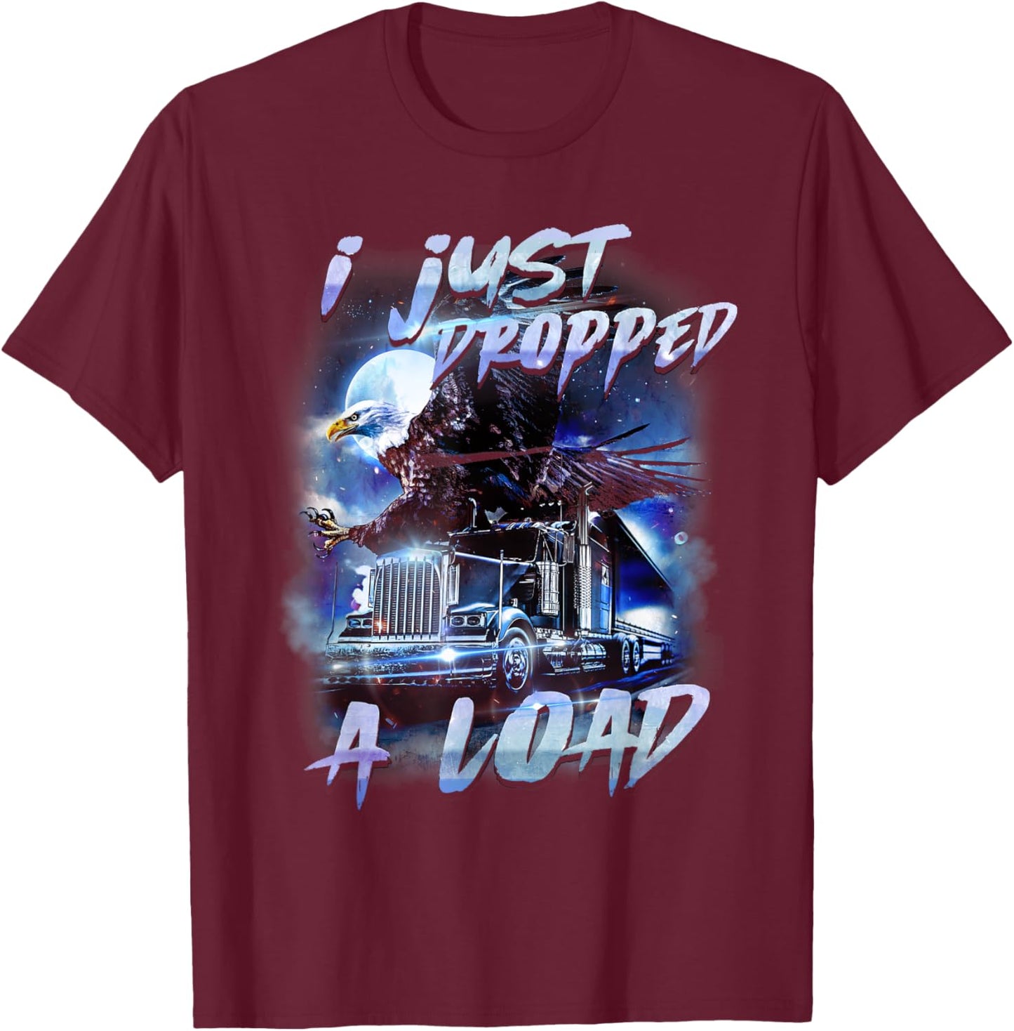 Funny Trucker Gifts Men Husband Semi Trailer Truck Driver T-Shirt - T-Shirt | Maroon