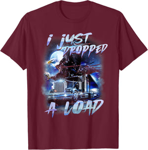 Funny Trucker Gifts Men Husband Semi Trailer Truck Driver T-Shirt - T-Shirt | Maroon