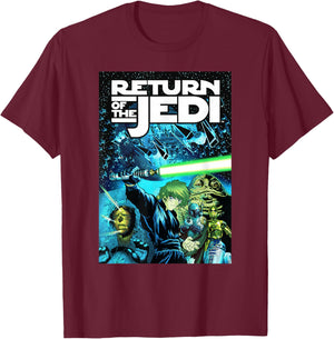 Star Wars Manga Style Return of the Jedi Poster T-Shirt - T-Shirt | Maroon