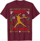 Merry Pitchmas Fastpitch Softball Pitcher Ugly Christmas T-Shirt - T-Shirt | Maroon