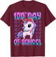 100 Days Of School Shirt Unicorn 100 Days Smarter 100th Day T-Shirt - T-Shirt | Maroon