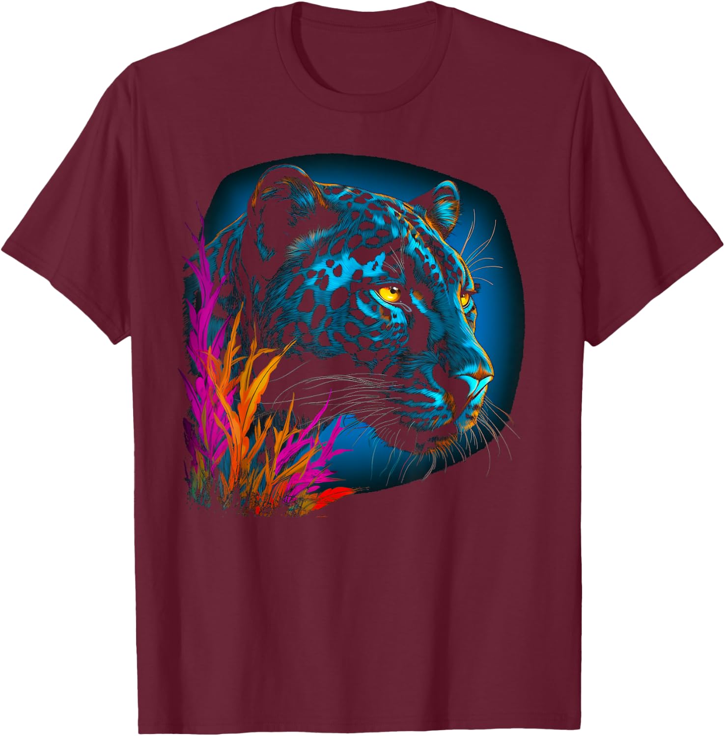 Nature Lover Panther T-Shirt - T-Shirt | Maroon