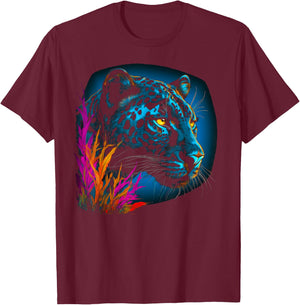 Nature Lover Panther T-Shirt - T-Shirt | Maroon