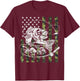 Camouflage American Flag Fishing Gifts Women Boys T-Shirt - T-Shirt | Maroon