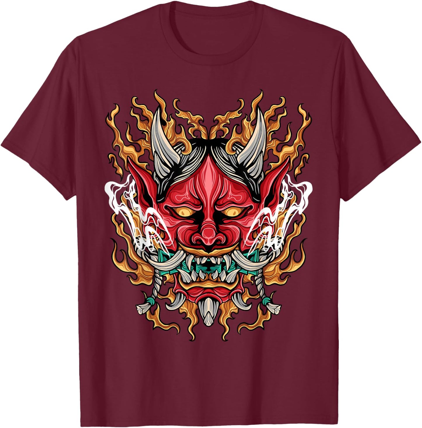 Demon Oni T-Shirt - T-Shirt | Maroon