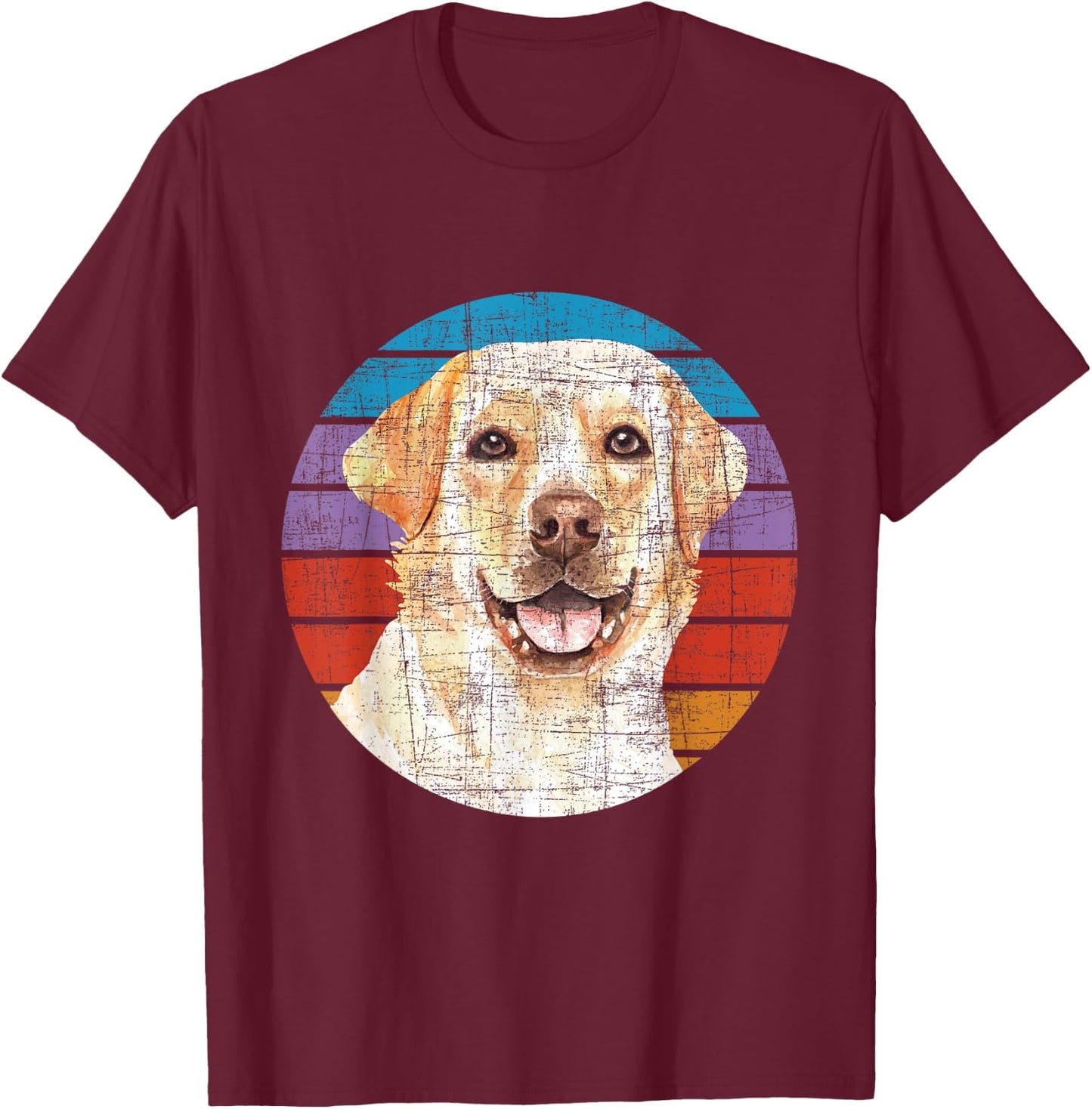 Retro Vintage Labrador - Dog Owner Pet Lover Puppy Trainer Women Girls Kids T-Shirt - T-Shirt | Maroon