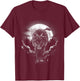 Wolf Animal Moon Drawing Animal Motif Wolf T-Shirt - T-Shirt | Maroon