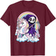 Kawaii Pastel Goth Cute Halloween Grim Reaper Riding Unicorn T-Shirt - T-Shirt | Maroon