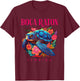 Boca Raton Floral Beach Turtle Souvenir Men Women Kids T-Shirt - T-Shirt | Maroon