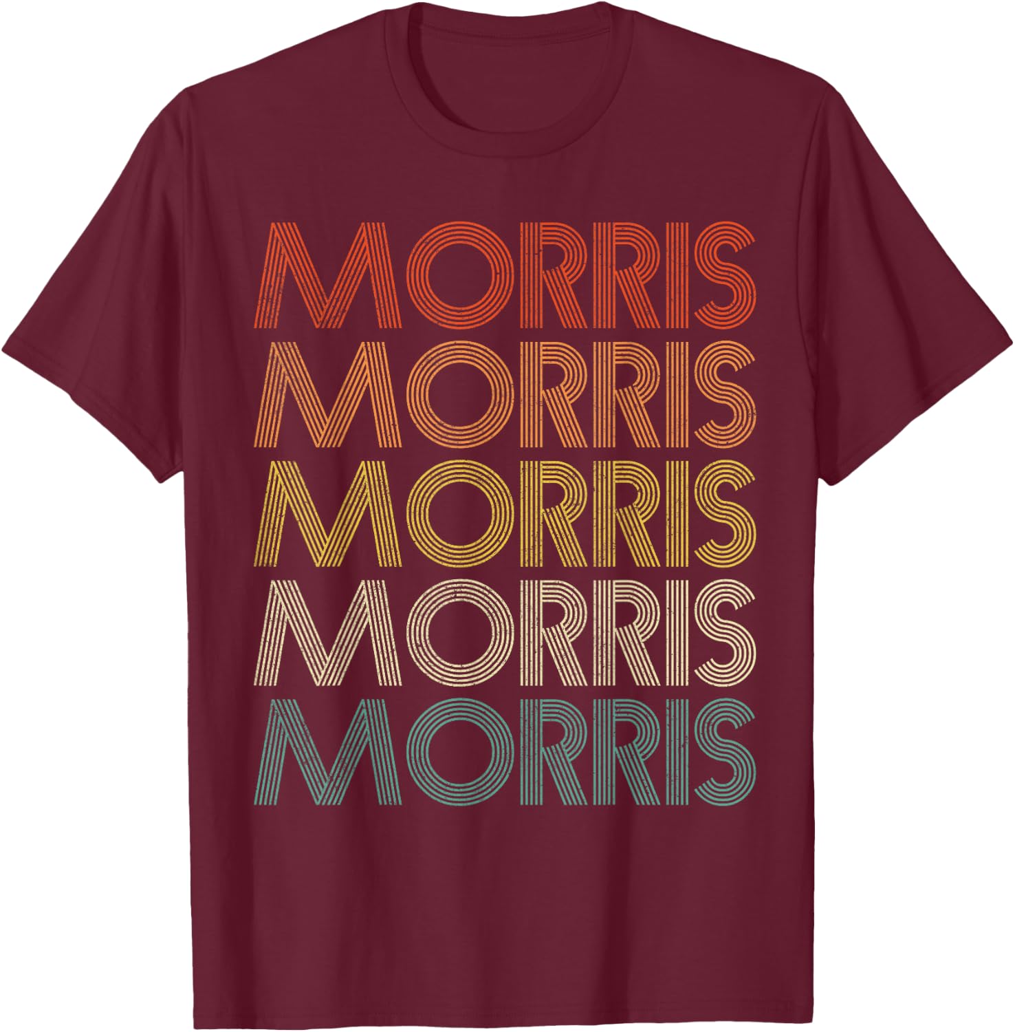 Morris Vintage Retro T-Shirt - T-Shirt | Maroon