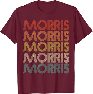 Morris Vintage Retro T-Shirt - T-Shirt | Maroon