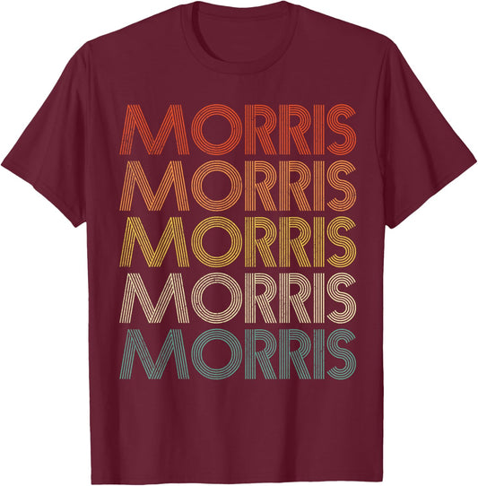Morris Vintage Retro T-Shirt - T-Shirt | Maroon