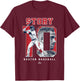 Number and Portrait Trevor Story Boston MLBPA T-Shirt - T-Shirt | Maroon