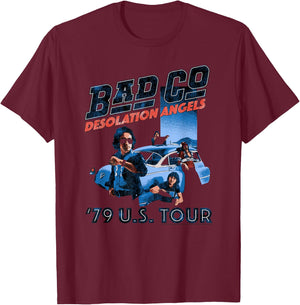 Bad Company Desolation Angels 1979 US Tour for Light Colors T-Shirt - T-Shirt | Maroon