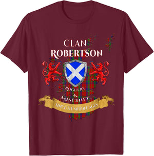 Robertson Scottish Family Clan Middle Ages Mischief T-Shirt - T-Shirt | Maroon