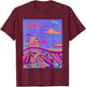 Psychedelic Trippy Mountain Funny Hippie Nature Lover Outfit T-Shirt - T-Shirt | Maroon