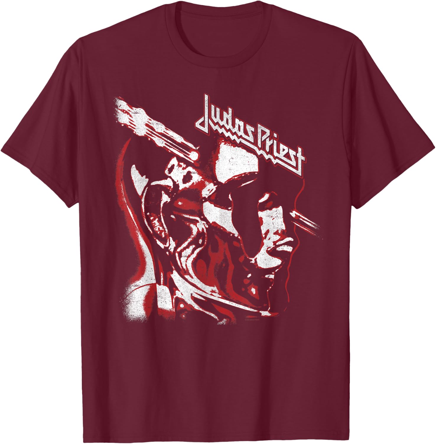 Judas Priest – Stained Class Red On Black T-Shirt - T-Shirt | Maroon