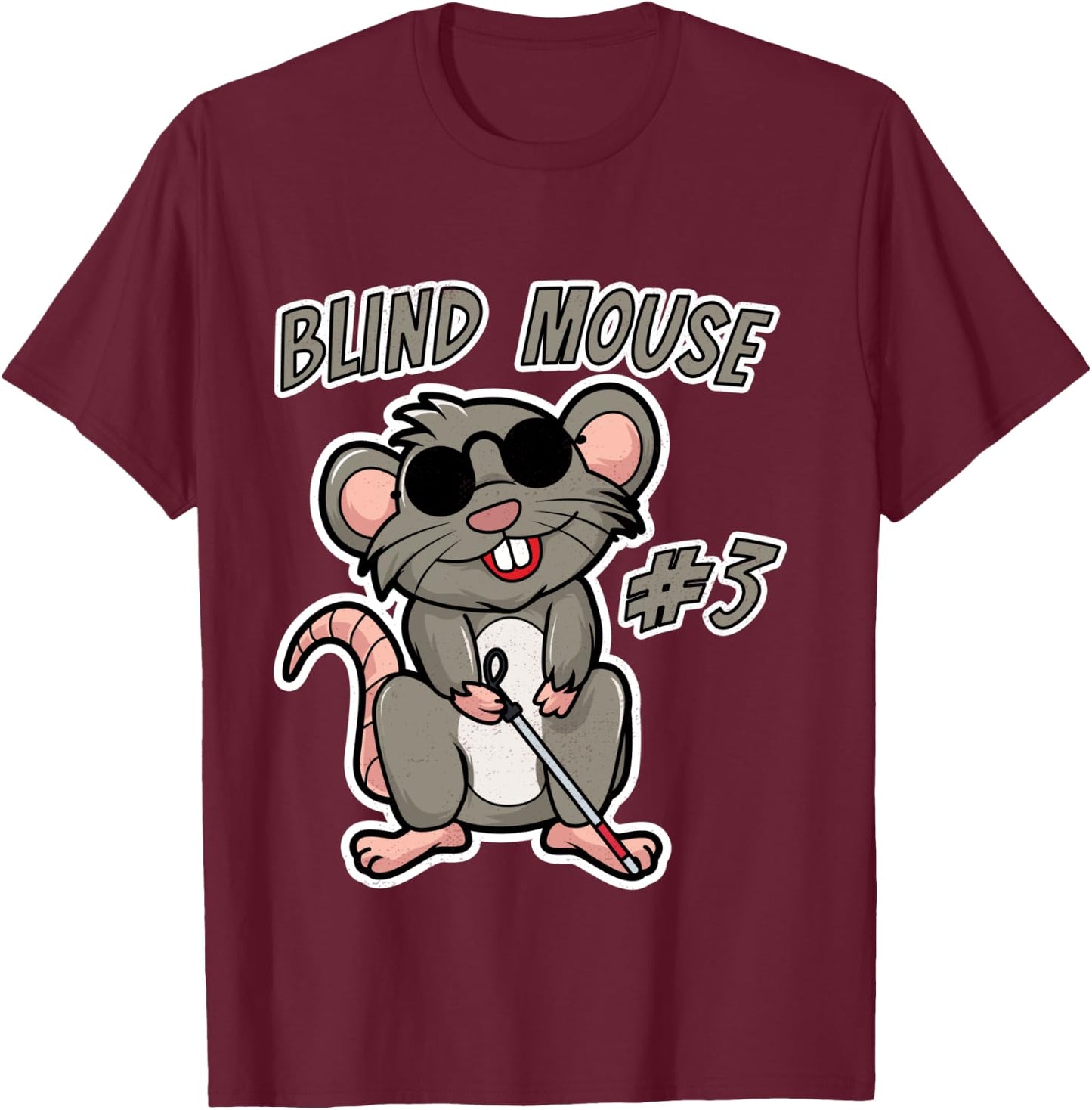 Kawaii Matching Group Outfit #3 3 Three Blind Mice Costumes T-Shirt - T-Shirt | Maroon