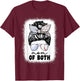 Mom Of Both Volleyball And Baseball Mom Messy Bun T-Shirt - T-Shirt | Maroon