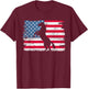 Horse American Flag USA 4th of July Men Women Boys Girls T-Shirt - T-Shirt | Maroon
