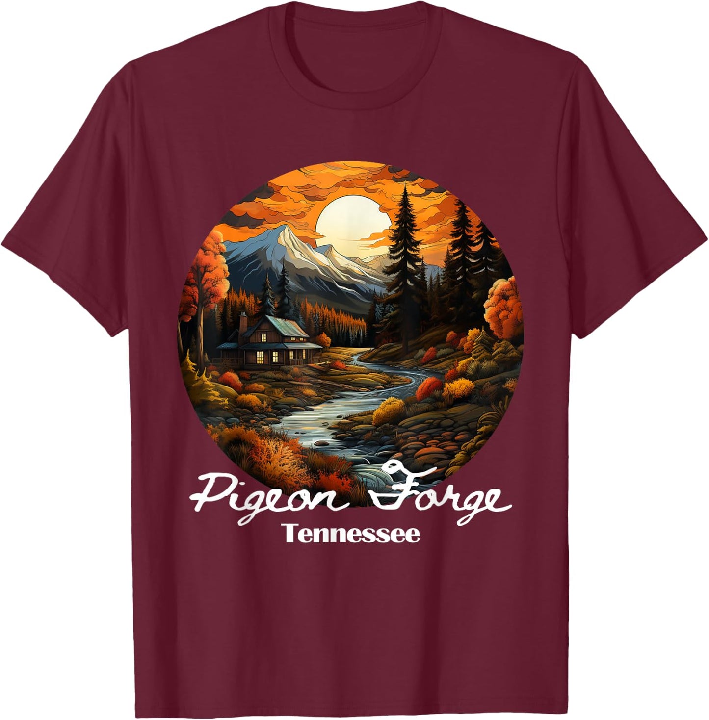Pigeon Forge, TN, Souvenir T-Shirt - T-Shirt | Maroon