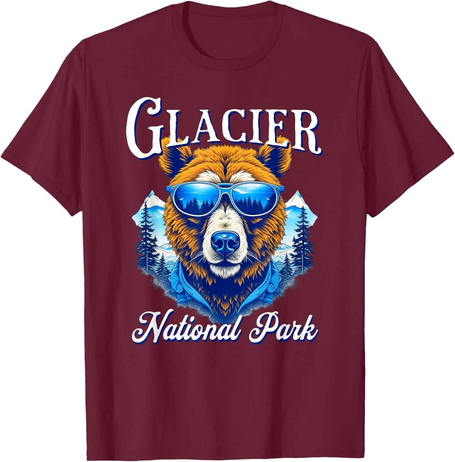 Glacier National Park T-Shirt - T-Shirt | Maroon