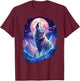Wolf Moon Howling Funny Wolves pack of wolves T-Shirt - T-Shirt | Maroon