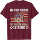 In our House the Golden Doodle is King Golden Doodle T-Shirt - T-Shirt | Maroon