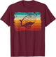 Retro Vintage Zeppelin Sunset 70s 80s Distressed Dirigible T-Shirt - T-Shirt | Maroon
