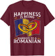 Romanian Wedding State of Romania Roots Married T-Shirt - T-Shirt | Maroon