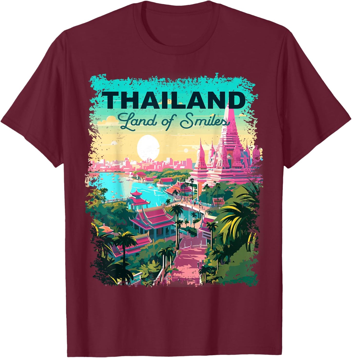 Thailand Vacation Vintage T-Shirt - T-Shirt | Maroon