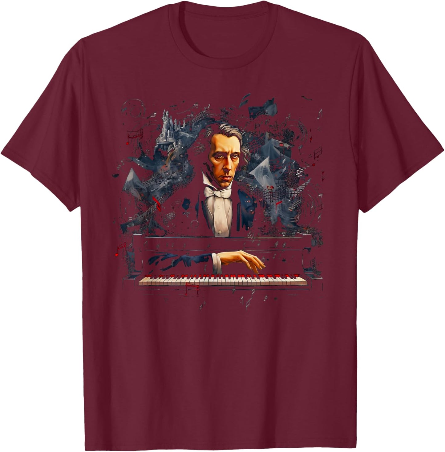 Frederic Chopin T-Shirt - T-Shirt | Maroon