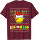 Funny Softball Ball Xmas Tree Lights Ugly Christmas Sweater T-Shirt - T-Shirt | Maroon