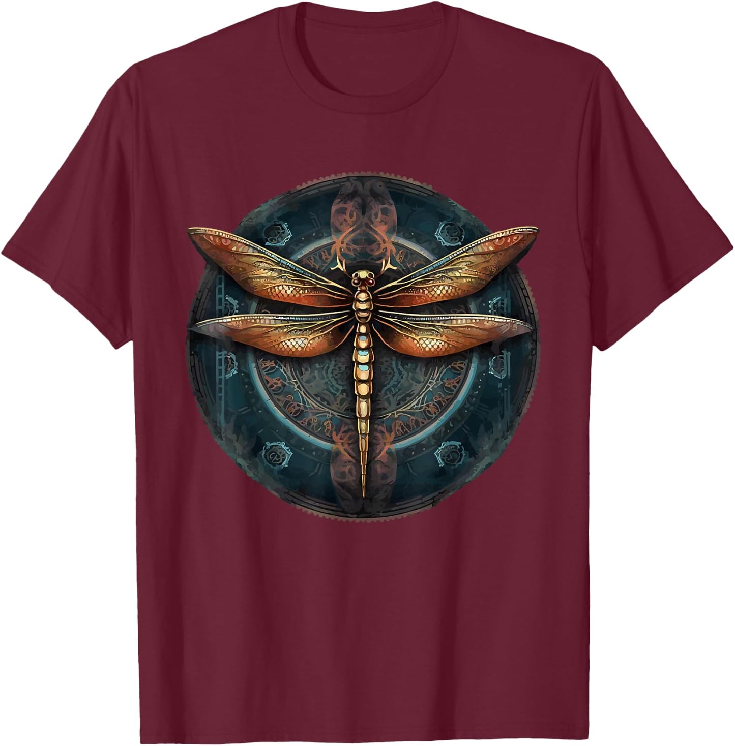 Dragonfly Lover Graphic Magical Design Art Chakra Spiritual T-Shirt - T-Shirt | Maroon