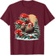 Christmas Pohutukawa Tree New Zealand Kiwi Birds Santa Hat T-Shirt - T-Shirt | Maroon